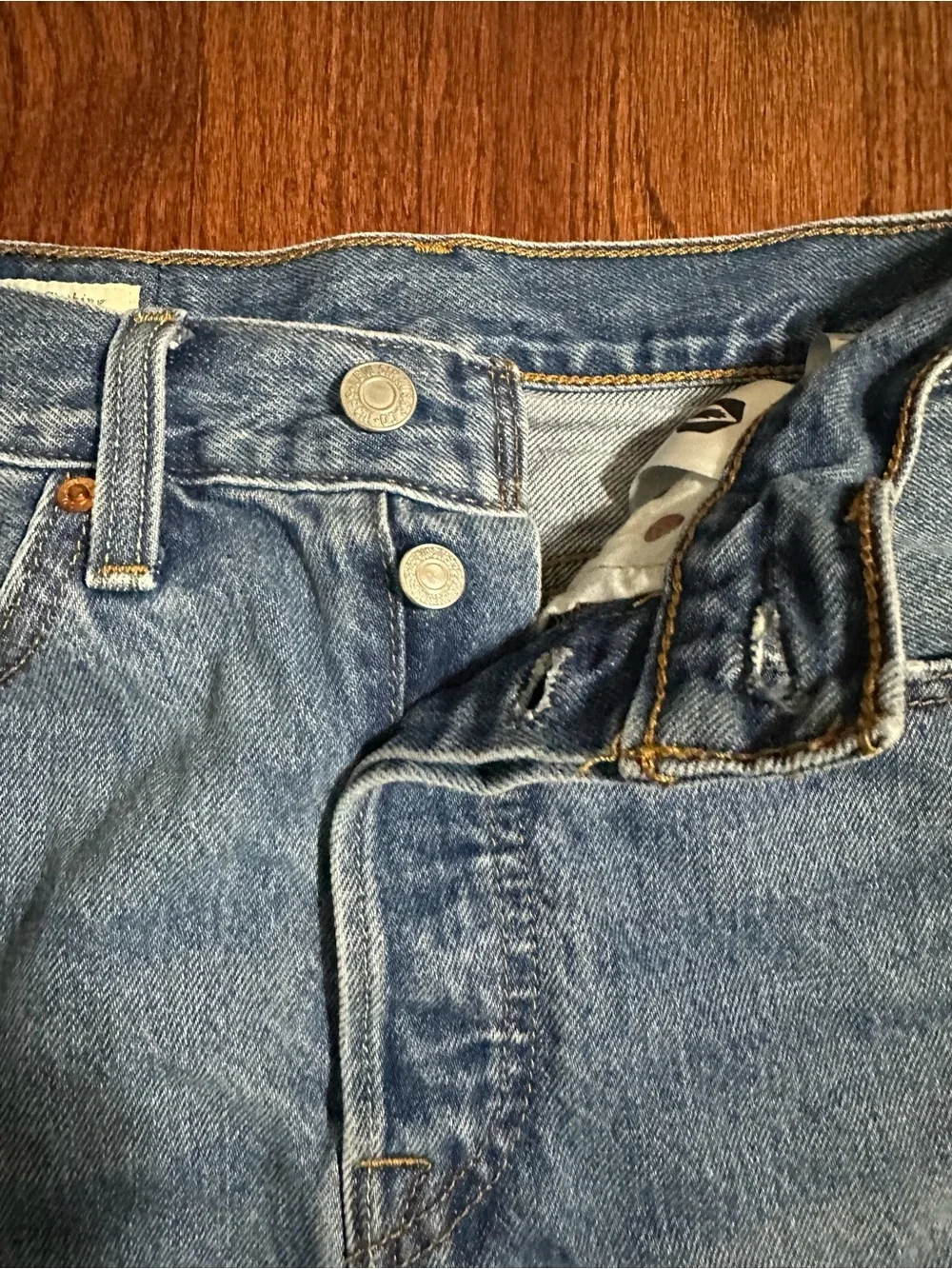 Levi's Premium High-Rise Deconstructed Denim Mini Skirt - Size 24
